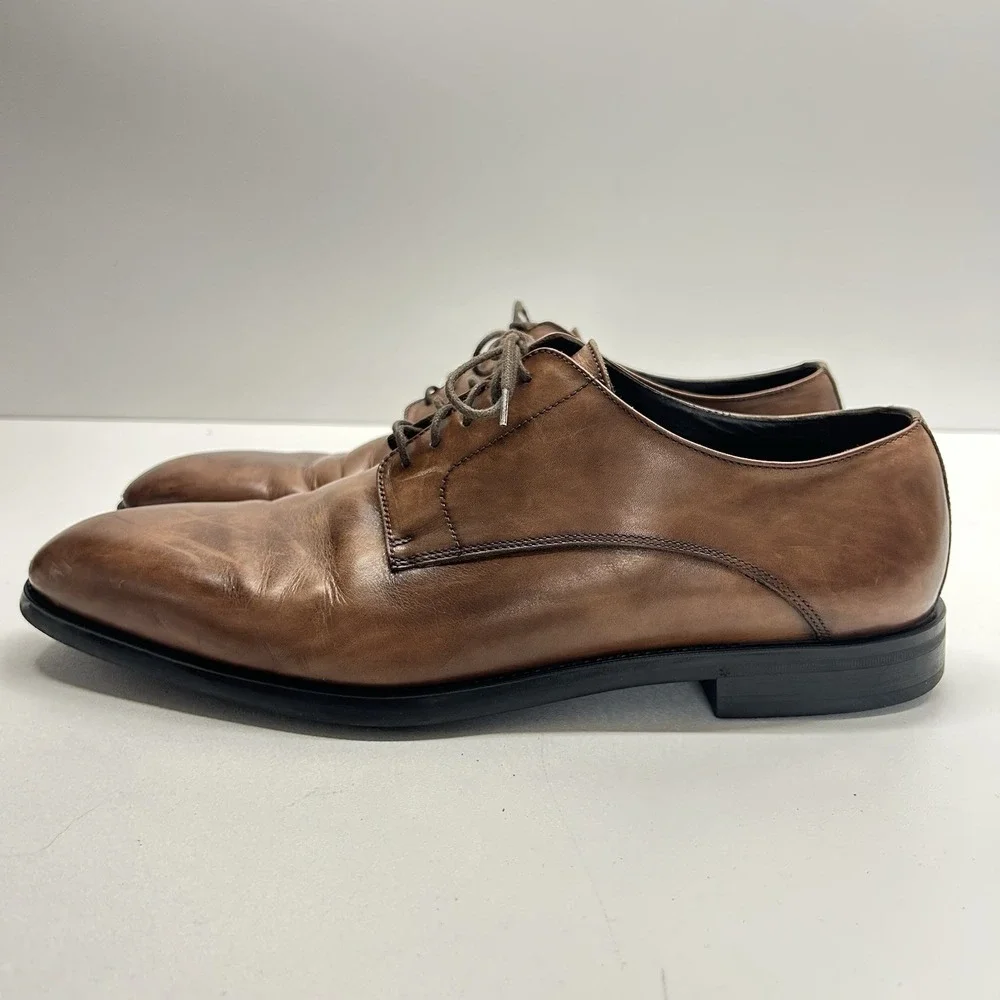 To Boot New York Adam Derrick Amedeo Men's Size 11.5 Brown Derby Oxford Italy